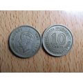 Malaya 1949 10 Cents Coin