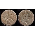 United Kingdom Ten Pence 1992 Used Coin 10d Lio...