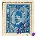 Egypt stamps 1927 - SG 164 - King Fuad 20 ms bl...