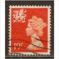 QEII Great Britain 1988 Wales 19p Bright Orange...