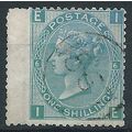 1871 SG117 1/- Green Plate 6 Fine Used Wing Mar...