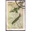 OMAN, BUTTERFLY, Elephant Hawk Moth, beige 1972, 8b