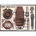 GB, BBC 1922-1972, Microphones, brown 1972, 3p, #4