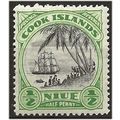 Niue 1944 SG89 1/2d Black & Emerald Mounted Min...