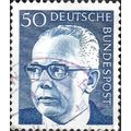 GERMANY, Dr Gustav Heinemann, blue 1971, 50pf