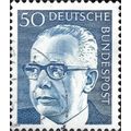 GERMANY, Dr Gustav Heinemann, blue 1971, 50pf, #3