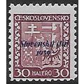 Mi 6 (**): 30 h. lilac Definitive Stamp: Overpr...