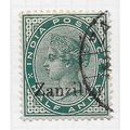 ZANZIBAR 1895 STAMP OF INDIA HALF ANNA OVERPRIN...