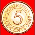 PORTRAIT (1987-2016): MAURITIUS ★5 CENTS 2007 M...