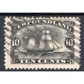 CANADA Newfoundland Sg54 10c black good used fa...