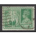 INDIA 1946 VICTORY 9p YELLOW GREEN SG278 FINE USED