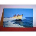POWER BOATING IS FUN unused vintage postcard /