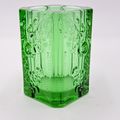 Vintage Tittot Art Glass Green Emerald Embossed...