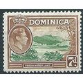 Dominica 1947 SG105a 7d Green & Yellow-Brown Mo...