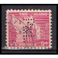 Used 1043 9c The Alamo Fine Perf Initials KA5801