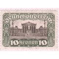 Austria 1919 - 10k olive green/brown - Parliame...