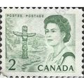 CANADA, Queen Elizabeth II, totem pole, green 1...