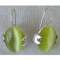 Green peridot earrings