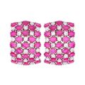 AMISHI LONDON Fuchsia Crystals Square Earrings ...