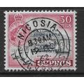 CYPRUS 1960 30M OPT CYPRUS REPUBLIC BLACK & CAR...
