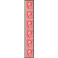 442, Mint NH 2¢ Coil Line Strip of Six Stamps C...