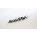 Silver alligator hair claw clip with clusters o...