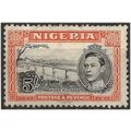 Nigeria 1949 SG59c 5/- Black & Orange Perf 12 M...