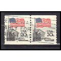 Used 1895a 20c U.S. Flag Very Fine CNP Left 4 P...