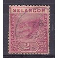 MALAYSIA SELANGOR 1891 2c TIGER USED SG50