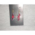 Unique design ab edge red crystal glass leaf gp...