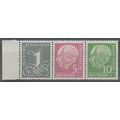 Mi: w18 y II MNH 1958/60 heuss Cat € 14