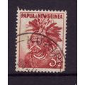 PAPUA NEW GUINEA 1952 3 1/2d CARMINE RED PAPUAN...