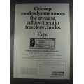 1980 Citicorp Travelers Checks PassWord Service Ad