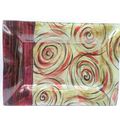 Soft Swirl Trinket Plate Red & Black Fluted Gla...