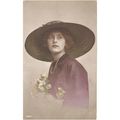 CARTE POSTALE - MODE - FEMME A CHAPEAU - REF 79