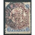Rhodesia 1896 SG31 3d Chocolate & Ultramarine G...