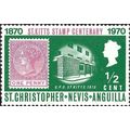 ST CHRISTOPHER, NEVIS, ANGUILLA, St Kitts Post Office 100 years, green 1970, ½c