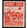 Australia 1953 Food Production Beef 3 1/2d Used...