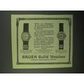 1922 Gruen X61 and X62 Watches Ad