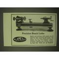 1922 B.C. Ames Bench Lathes Ad - Precision