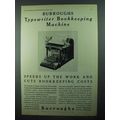 1931 Burroughs Typewriter Bookkeeping Machine A...