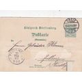 Wurttemberg 1895 Greiz-Pfullingen 5pf Postal Ca...