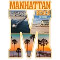 Manhattan Beach California Capital M Collage De...