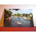 RIVER BURE AT WROXHAM, NORFOLK BROADS used post...