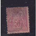 FRANCE 1876 PEACE & COMMERCE 50c USED SG273 GRUBBY