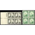 622-23, Mint FVF NH Blocks of Four SCV $152 - S...