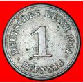 Ⰶ EAGLE (1890-1916): GERMANY ★ 1 PFENNIG 1914E ...