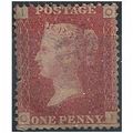 1858 SG43 1d Red Plate 147 Mint No Gum Pulled P...
