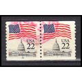 Used 2115a 22c U.S. Flag Fine CNP Left 22 PA0639