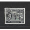 Turks&Caicos.SG194 1/4d Raking Salt (Black).Mou...